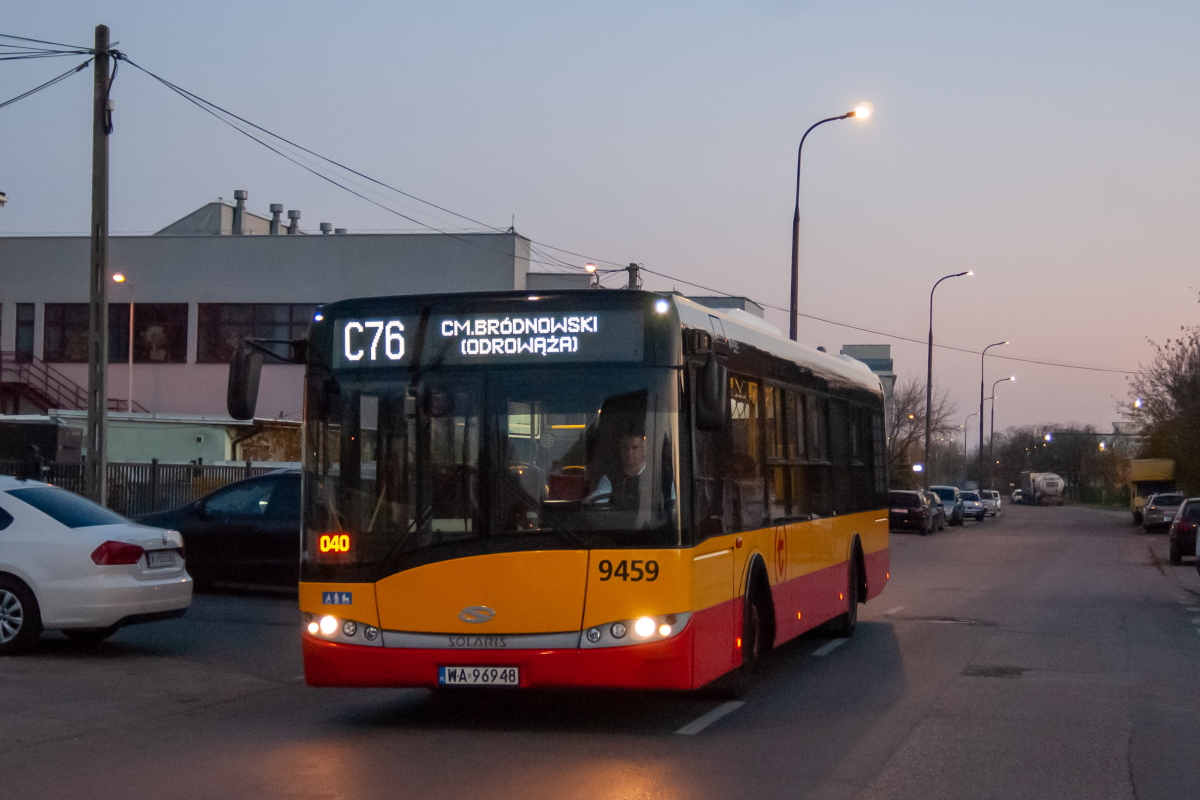 9459
Jeden z ostatnich tego dnia kursów linii C76. Pozdrowienia dla kierowcy!
Słowa kluczowe: WŚ2021 Zachód