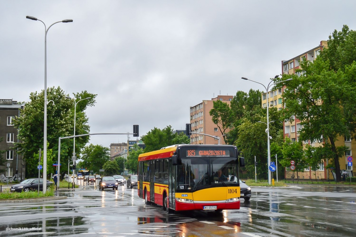 1104
Planowe 12 metrĂłw na porannej brygadzie 014 linii 185.
