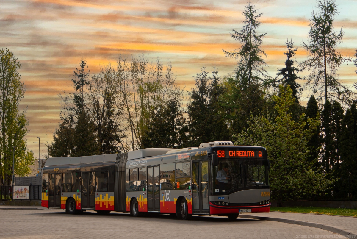 8399
Solaris Urbino 18 Hybrid odpoczywajÄcy przed kursem na linii 158. 
Słowa kluczowe: ZachĂłd