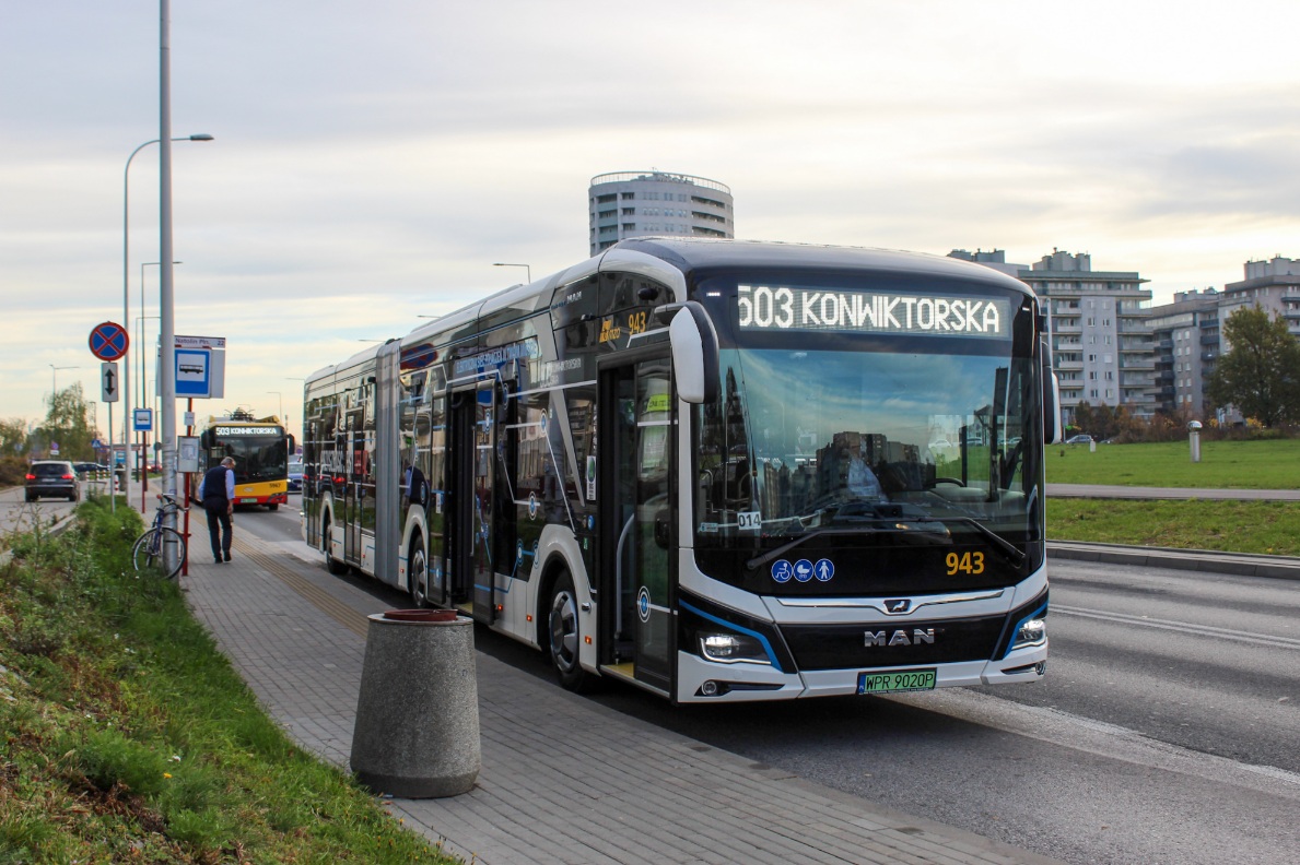 943
Pierwszy dzień testów elektrycznego MANa Lion's City 18E
